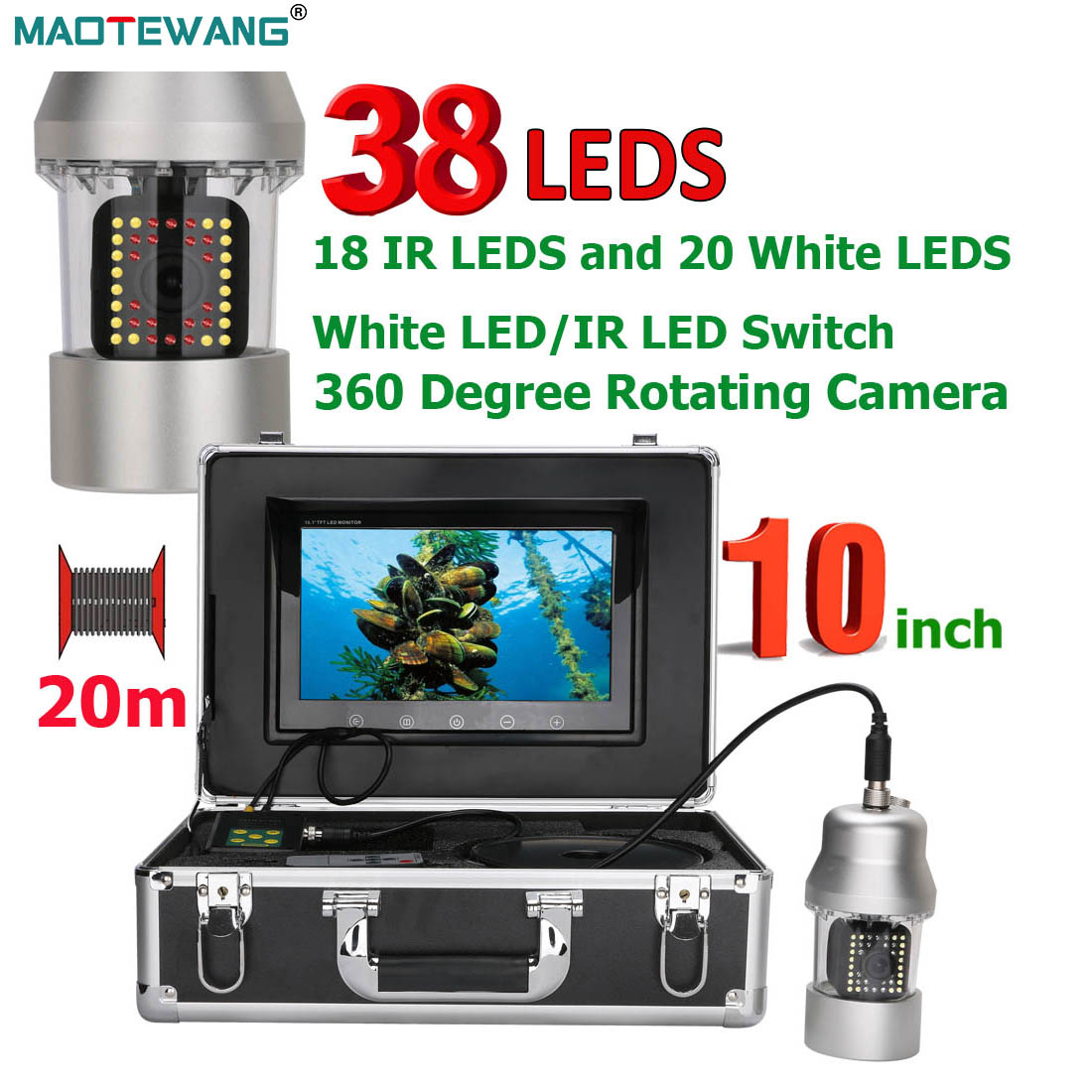 Fish Finder Cable - MAOTEWANG 수중 낚시 비디오 카메라 10