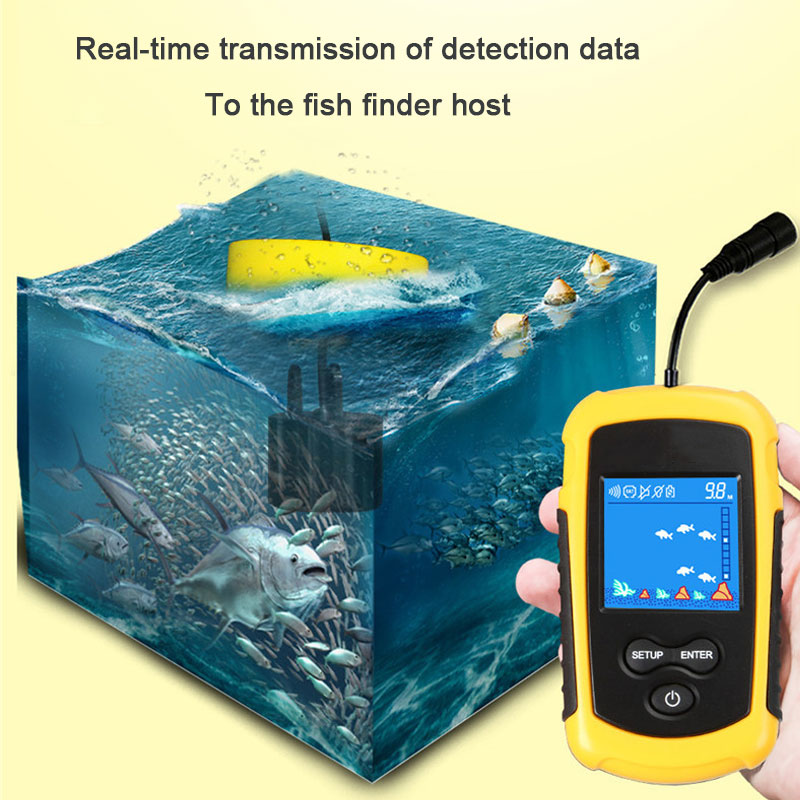 Fish Finder Cable - 100M 유선 컬러 스크린 휴대용 음파