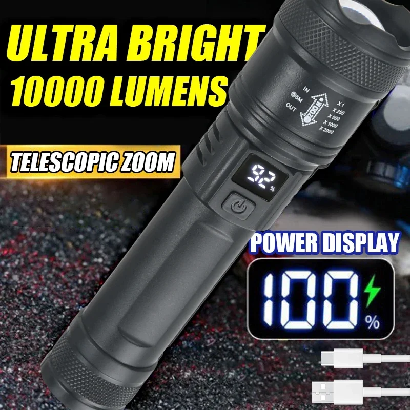 Fish Finder Battery - 강력한 LED 손전등 배터리 디스플레이, USB