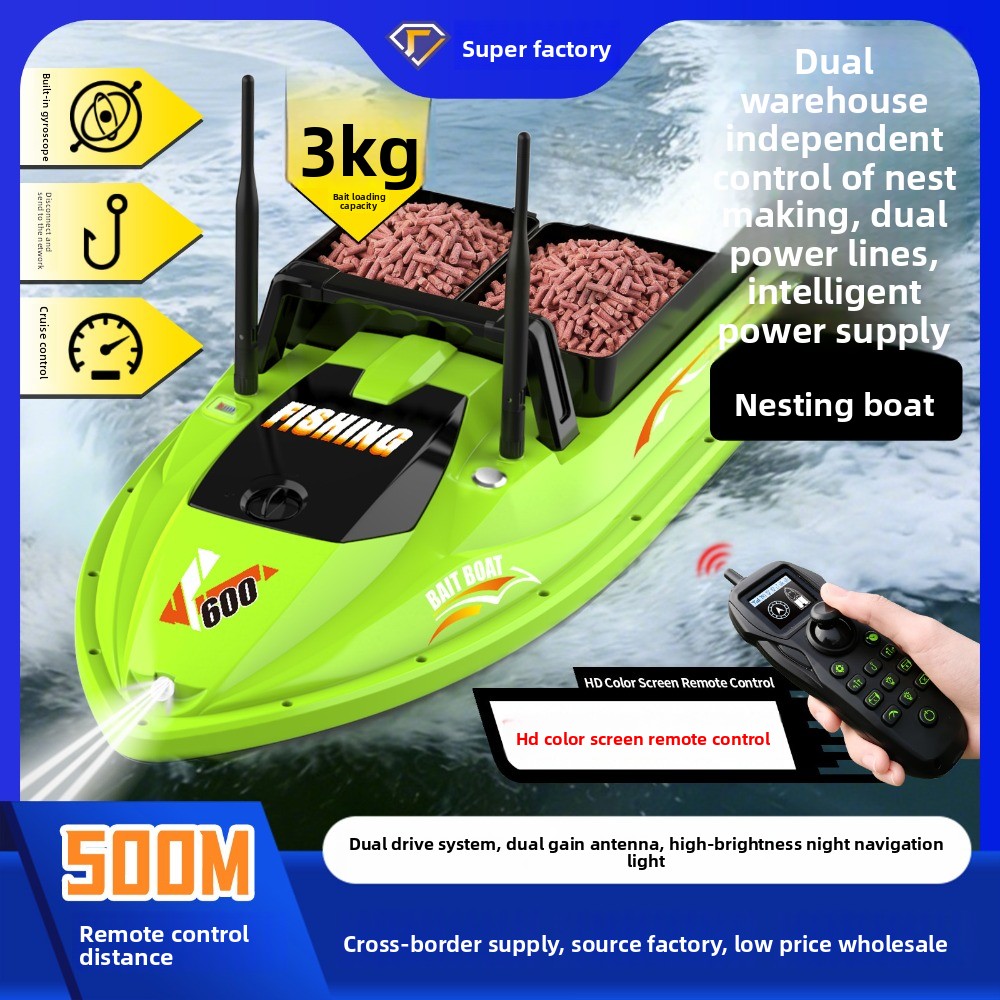 500M RC 낚시 미끼 보트 듀얼 사일로 3kg 적재 - Fish Finder Cable 리뷰 및 가격