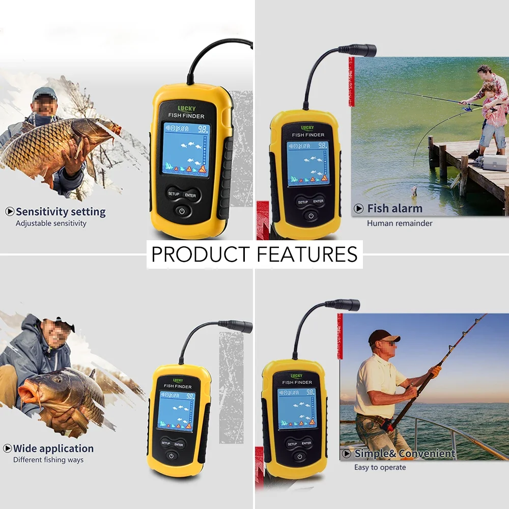 행운의 LCD 컬러 스크린 휴대용 유선 어군 탐지기 1 - Fish Finder Gps 리뷰 및 가격