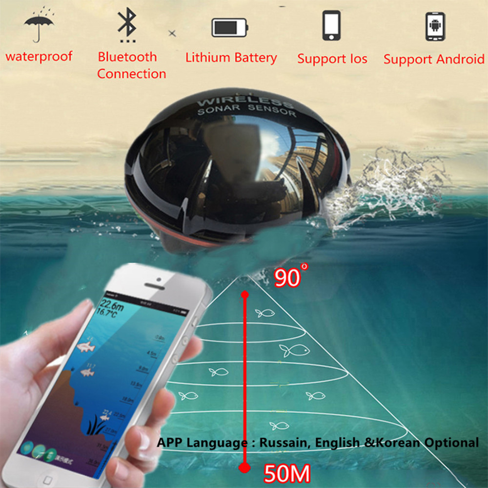 PUPOPAN 100M 브랜드의 새로운 스마트 폰 어군 - Fish Finder Gps 리뷰 및 가격