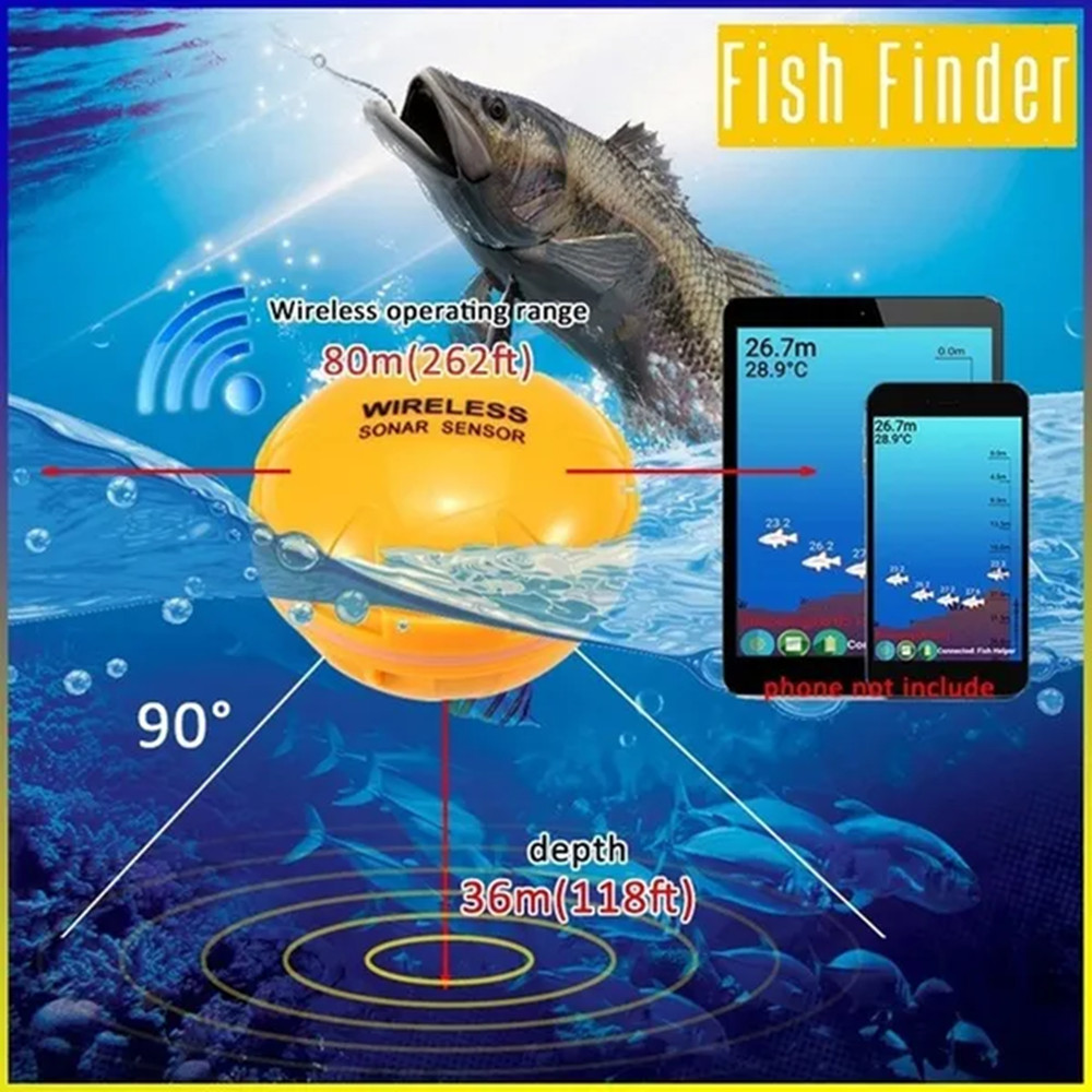 PUPOPAN 100M 브랜드의 새로운 스마트 폰 어군 - Fish Finder Gps 리뷰 및 가격