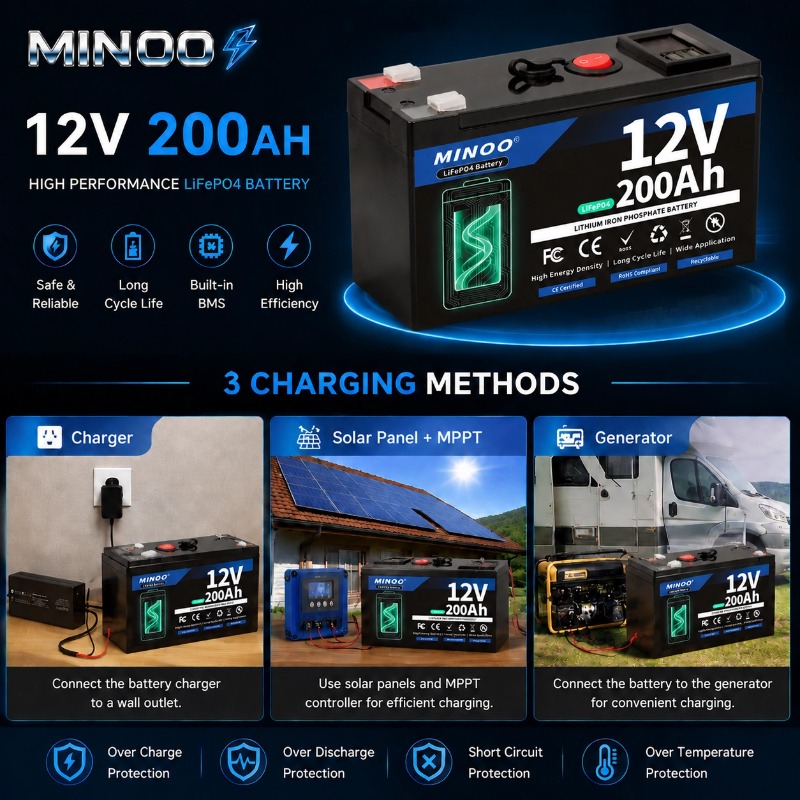 12V 200Ah 리튬인산철 배터리 딥 사이클 충전식  - Fish Finder Charger 리뷰 및 가격