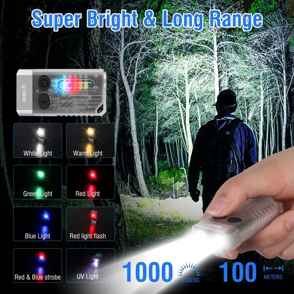 BORUiT V10 키체인 UV LED EDC 형광 플 - Fishing Light 리뷰 및 가격